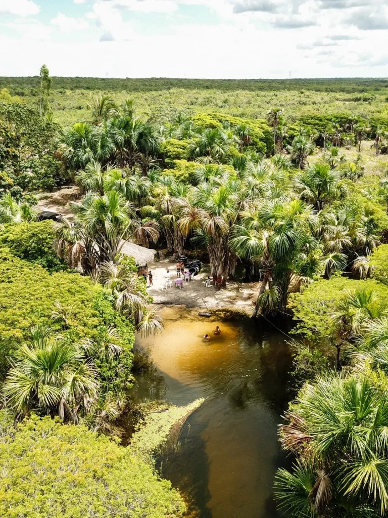 Paisagem aérea da área do Rio Formiga em Cardosa