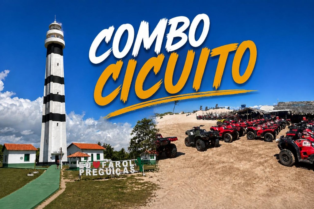 Circuito Combo: Farol das Preguiças e passeio de quadriciclo nos Lençóis Maranhenses