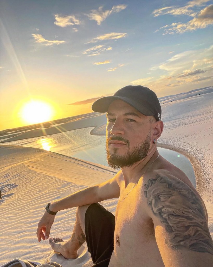 Pôr do sol nas dunas da Lagoa Azul